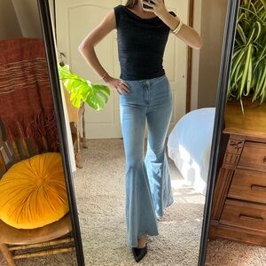 Free people bellbottom jeans high wasted